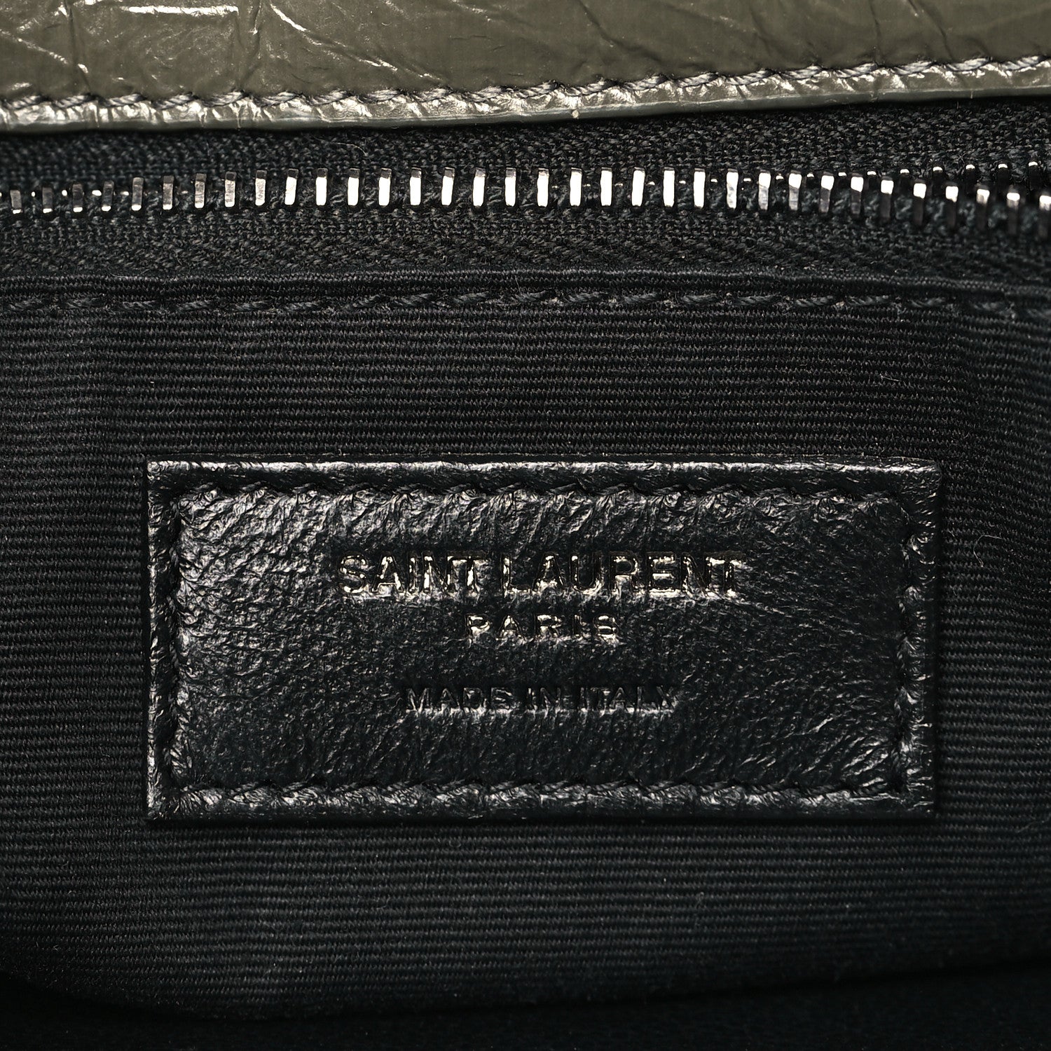 Saint Laurent Crinkled Calfskin Matelasse Monogram Medium Niki Chain Satchel Military Olive 6 of 9