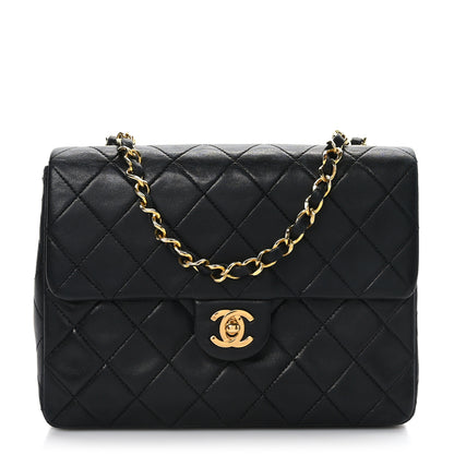Chanel Lambskin Quilted Mini Square Flap Bag Black 1 of 9