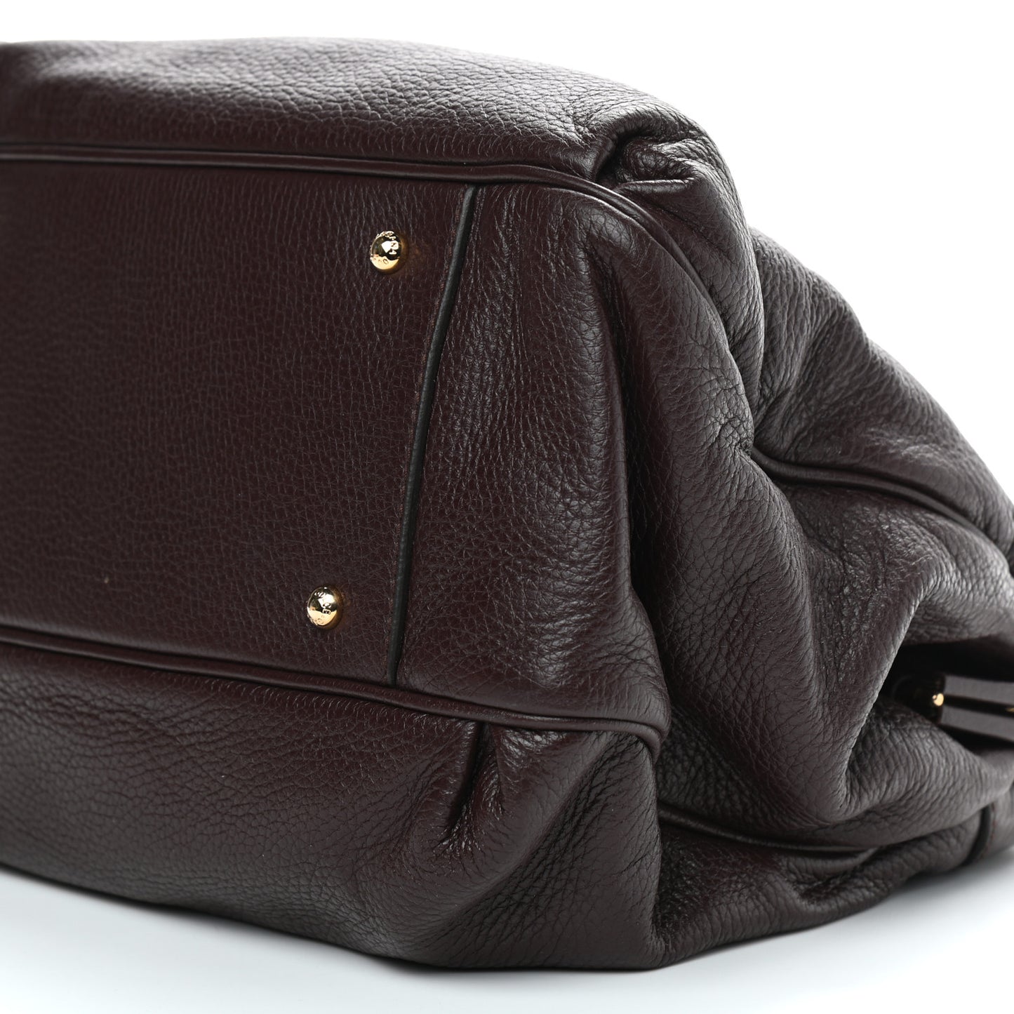 Calfskin Key Zip Tote Dark Red