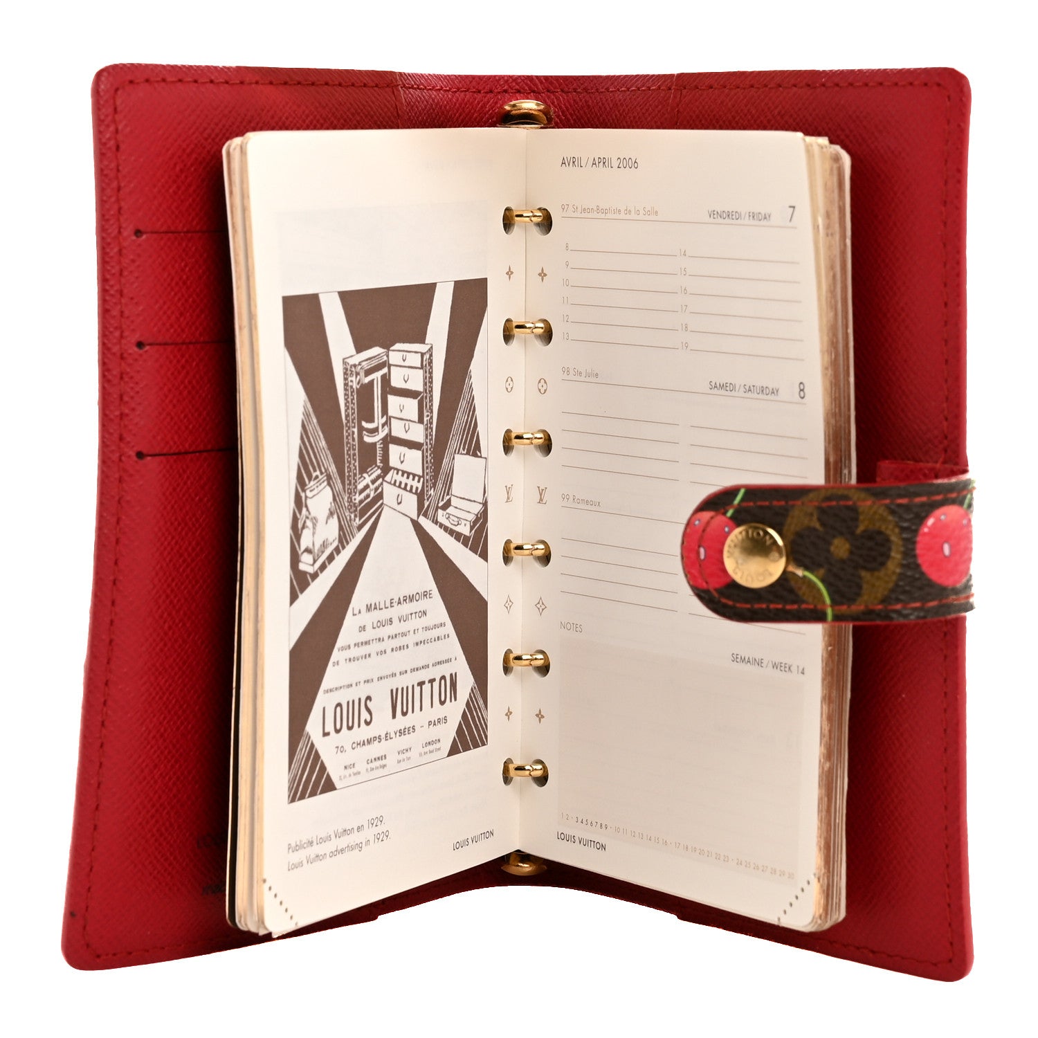 Louis Vuitton Monogram Cerises Small Ring Agenda Cover 5 of 6