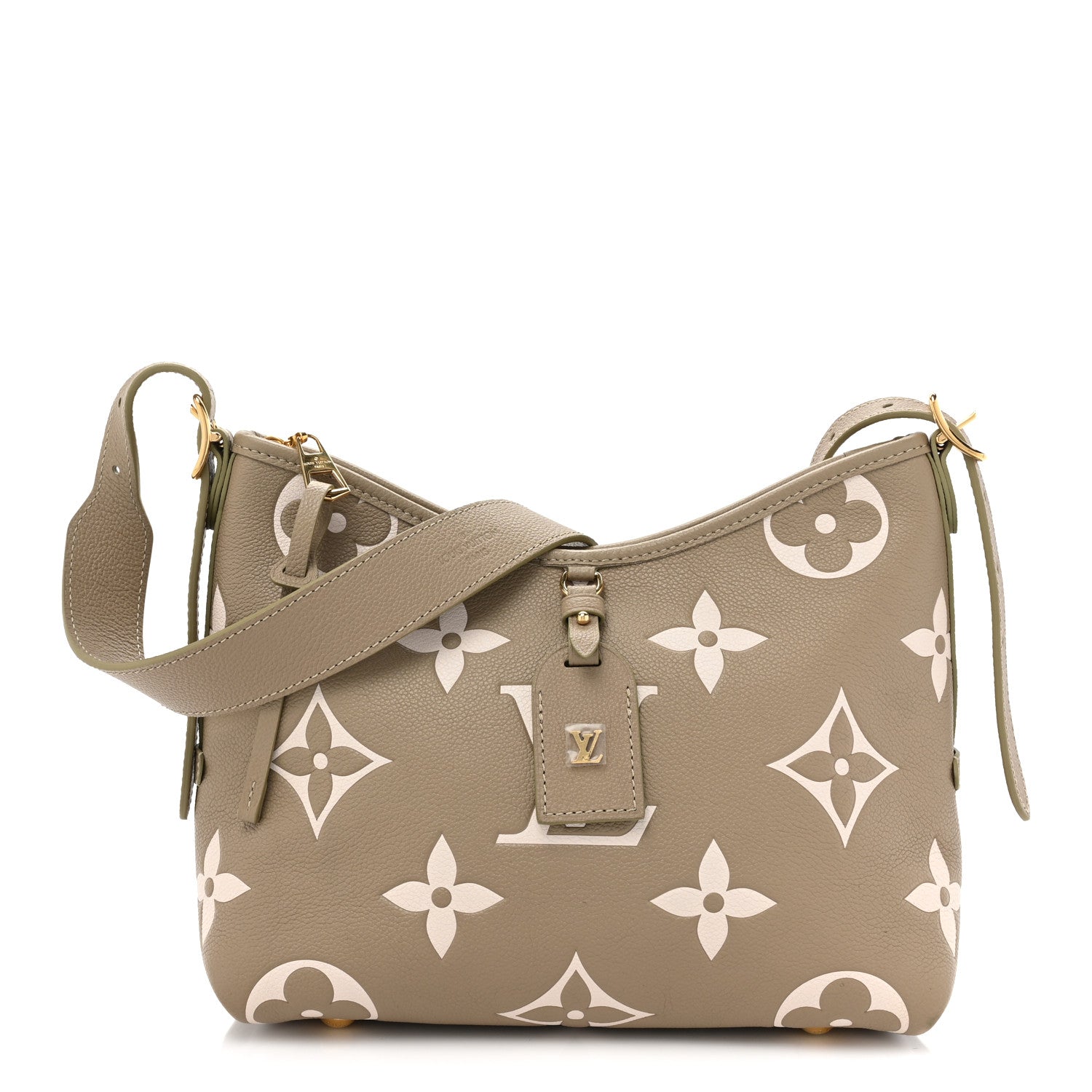 Louis Vuitton Empreinte Monogram Giant CarryAll PM Khaki Creme 1 of 12