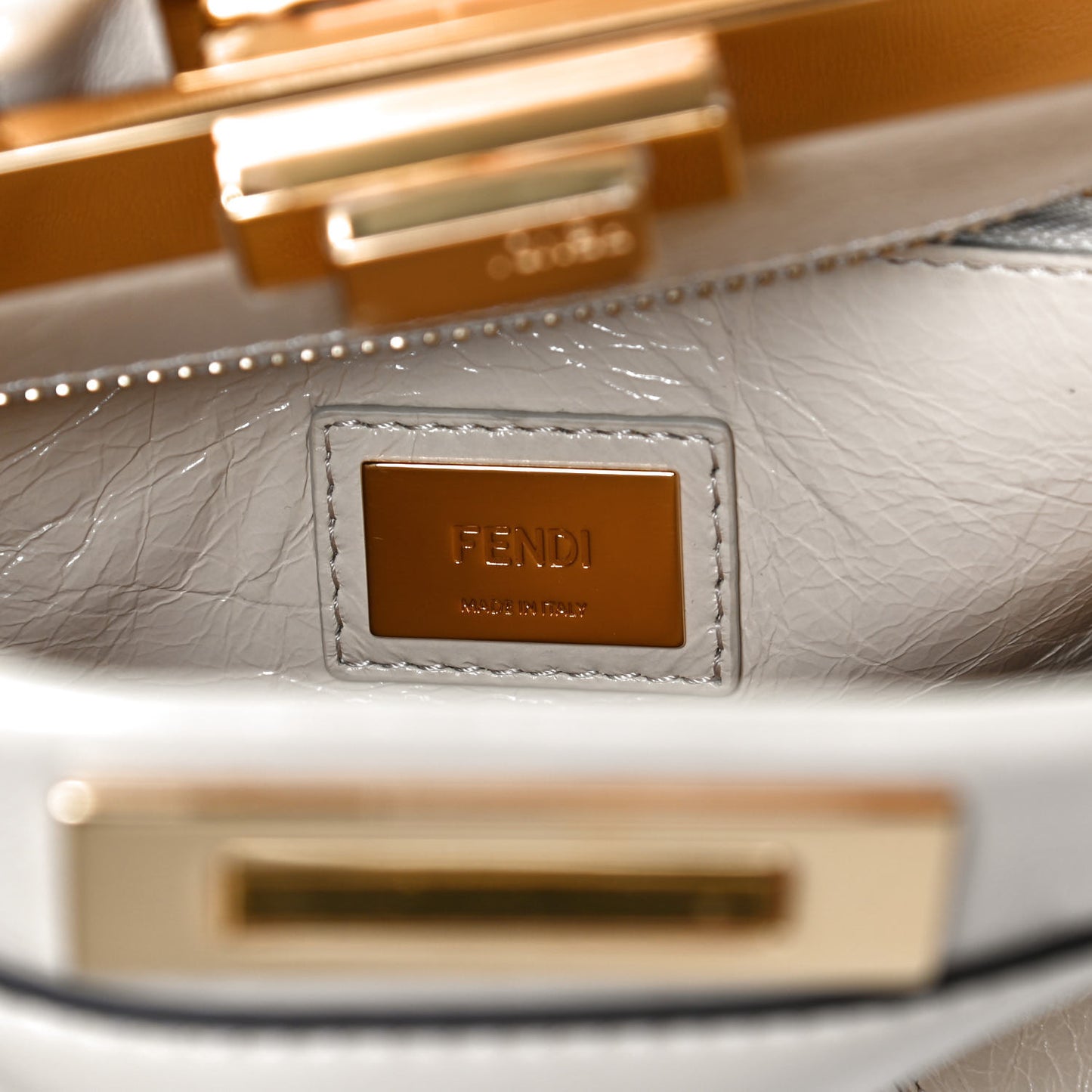 Agnello Old Shine Medium Peekaboo Iconic Satchel Camelia