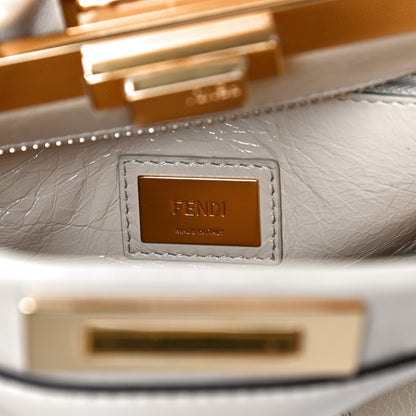Fendi Agnello Old Shine Medium Peekaboo Iconic Satchel Camelia 11 of 31