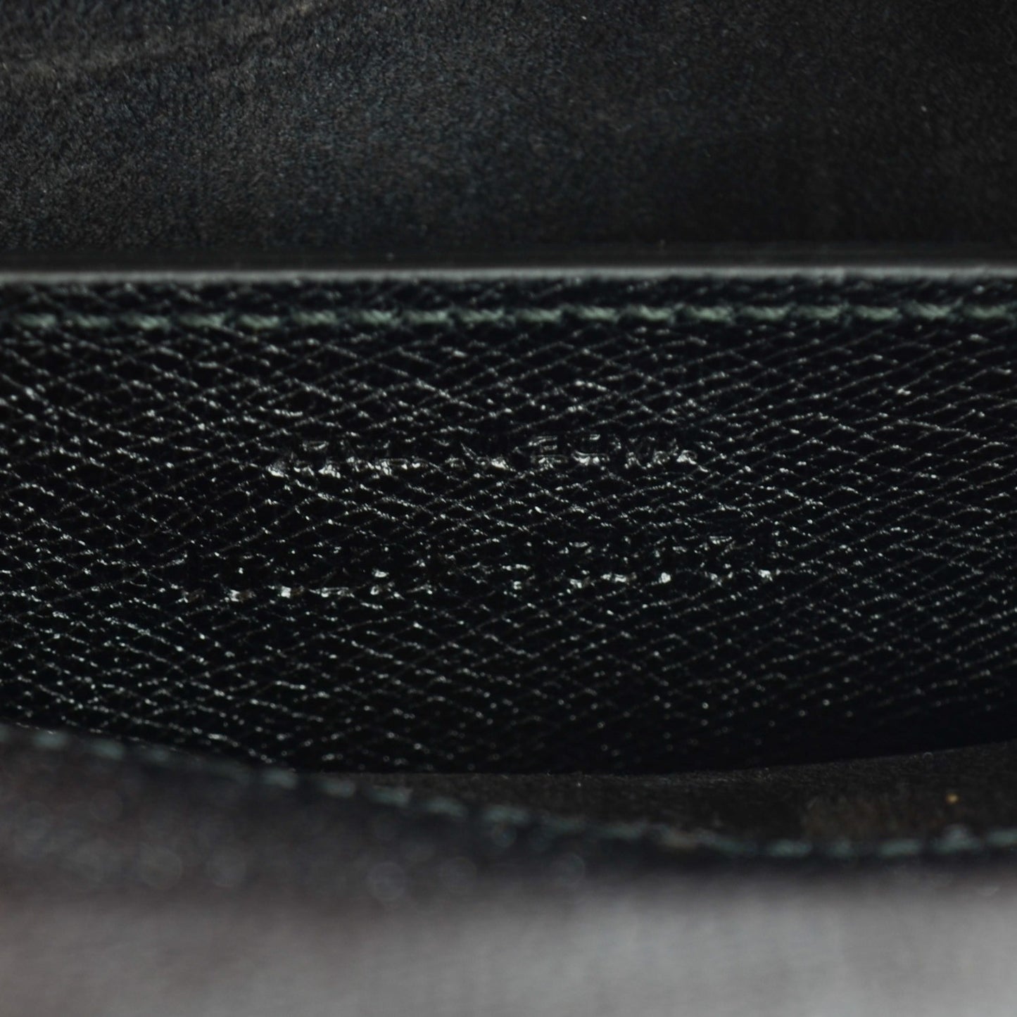 Glossy Grained Calfskin Lutetia Flap Clutch Black