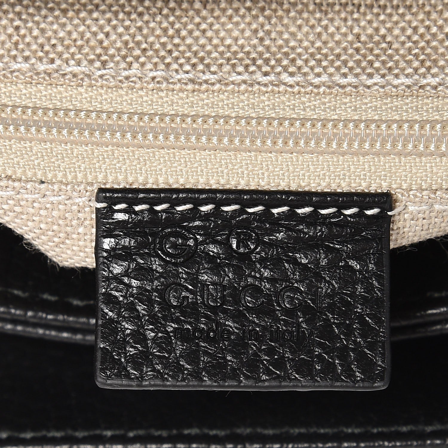 Gucci Dollar Calfskin Interlocking G Top Handle Shoulder Bag Black 7 of 7