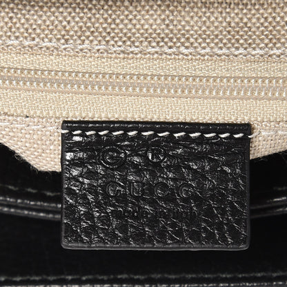 Gucci Dollar Calfskin Interlocking G Top Handle Shoulder Bag Black 7 of 7