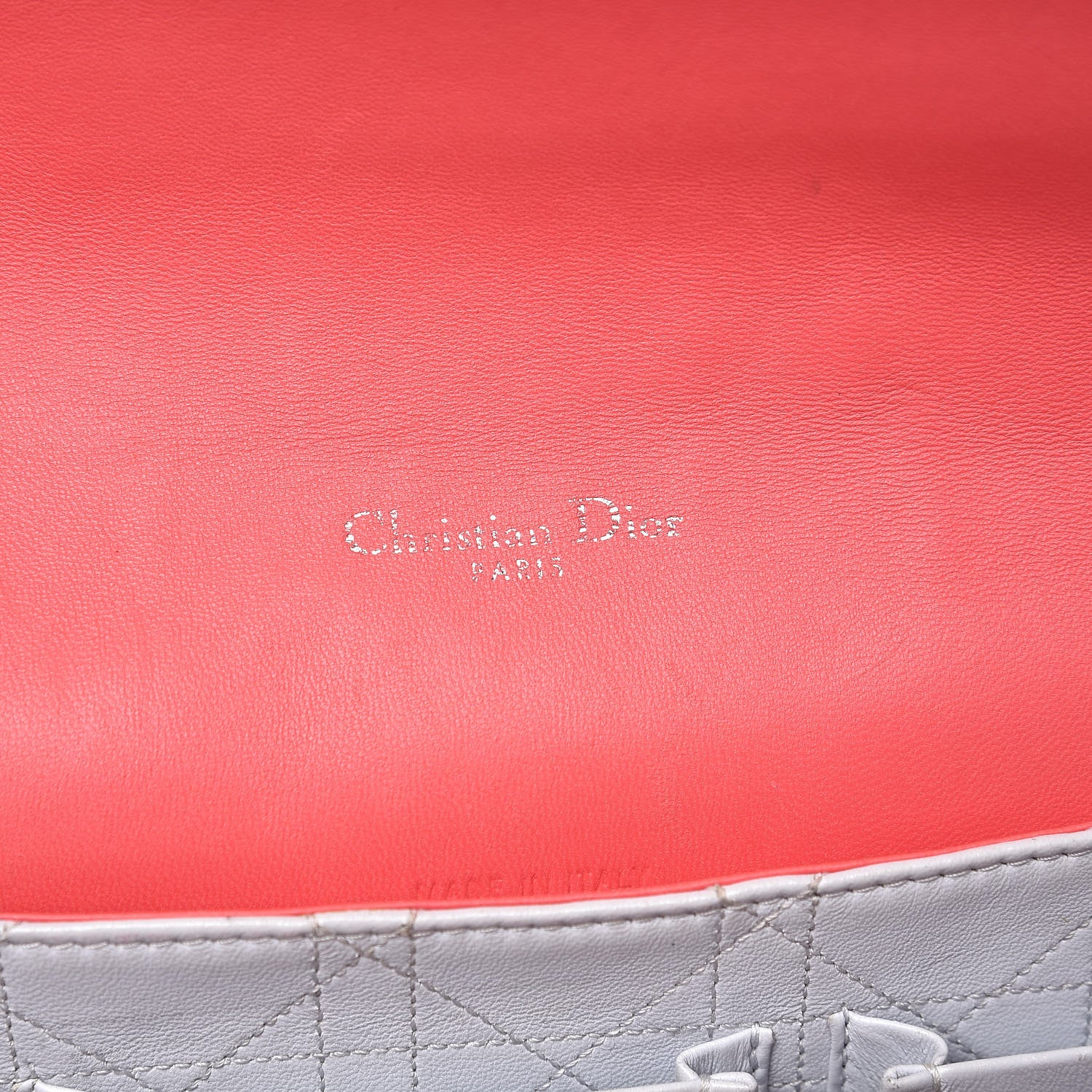 Christian Dior Lambskin Cannage Medium Miss Dior Flap Coral 6 of 13