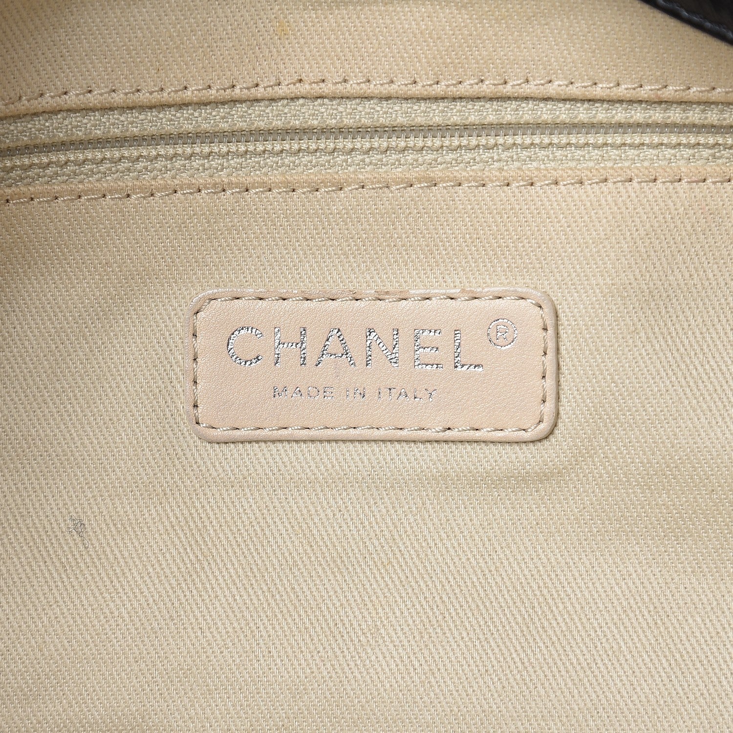 Chanel Glazed Goatskin Double Contrast Stitch Tote Black 7 of 10