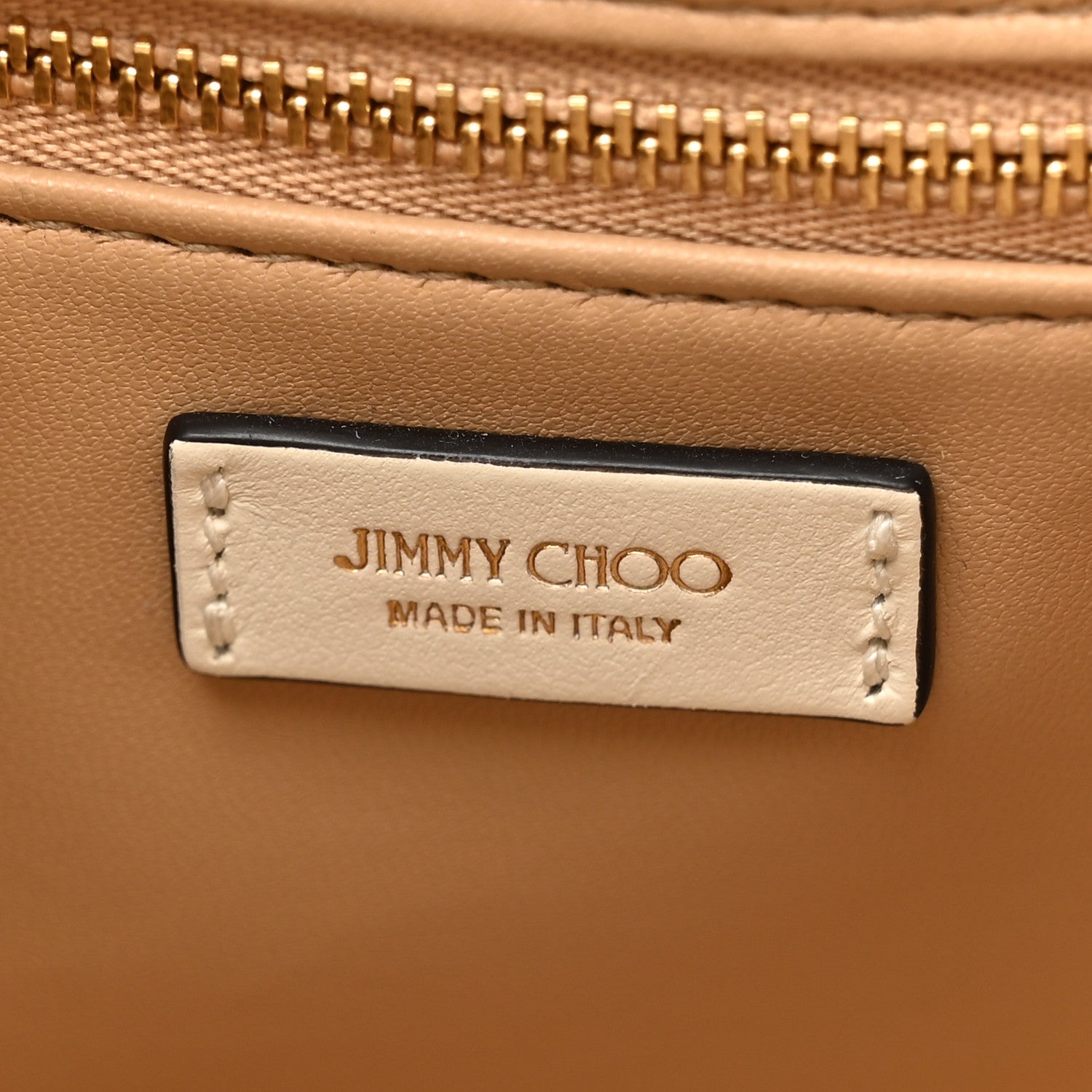 Jimmy Choo Soft Shiny Calfskin Bon Bon East West Bucket Bag Latte 6 of 13