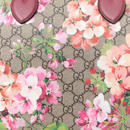 Gucci GG Supreme Monogram Blooms Medium Boston Beige Multicolor Dry Rose 10 of 12