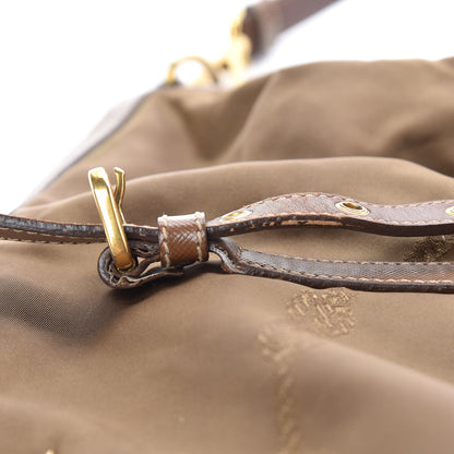 Prada Tessuto Nylon Jacquard Logo Tote Rovere 16 of 29