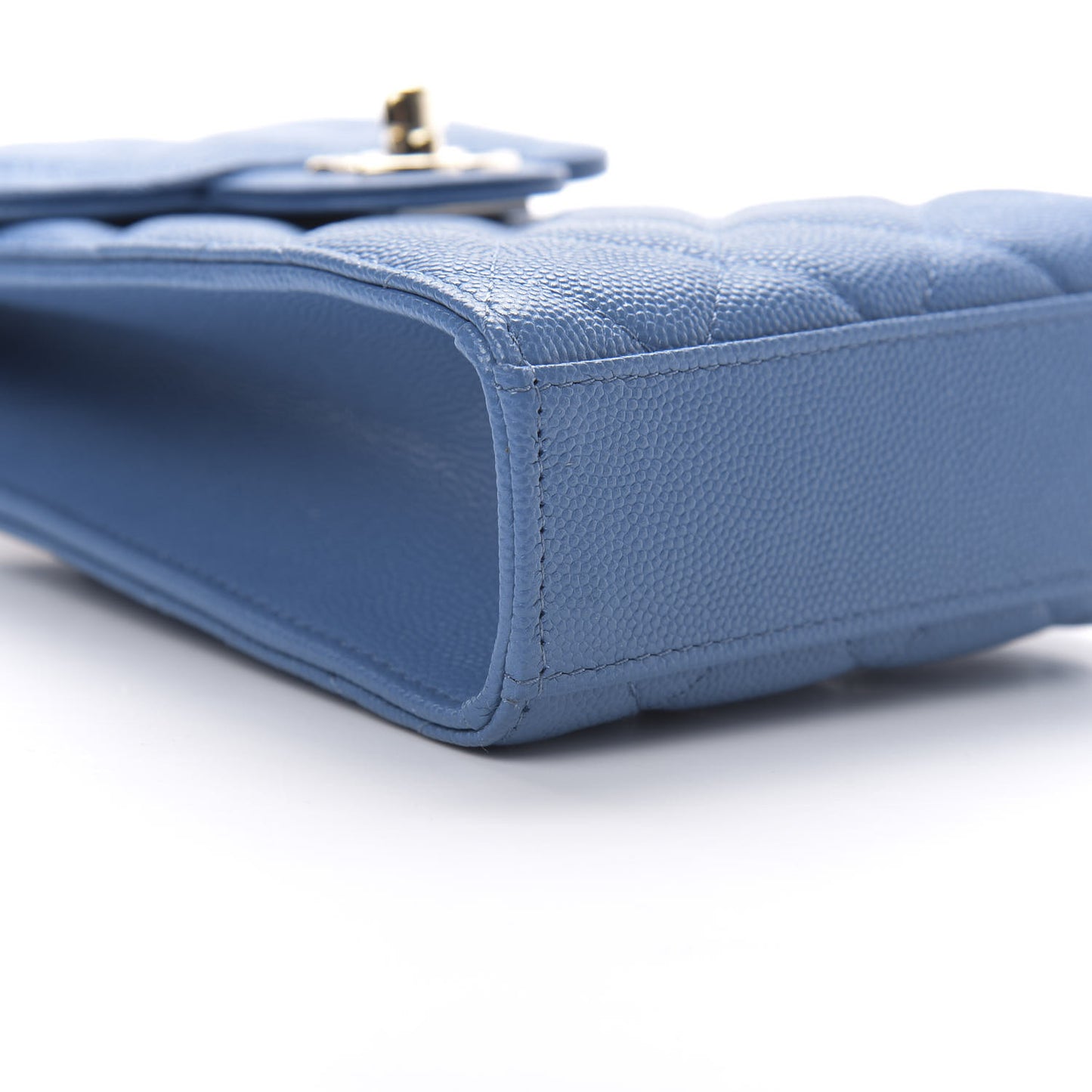 Caviar Quilted Classic Phone Holder Blue
