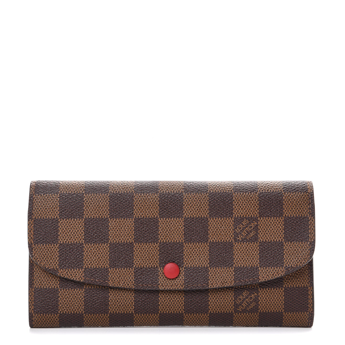 Damier Ebene Emilie Wallet Red