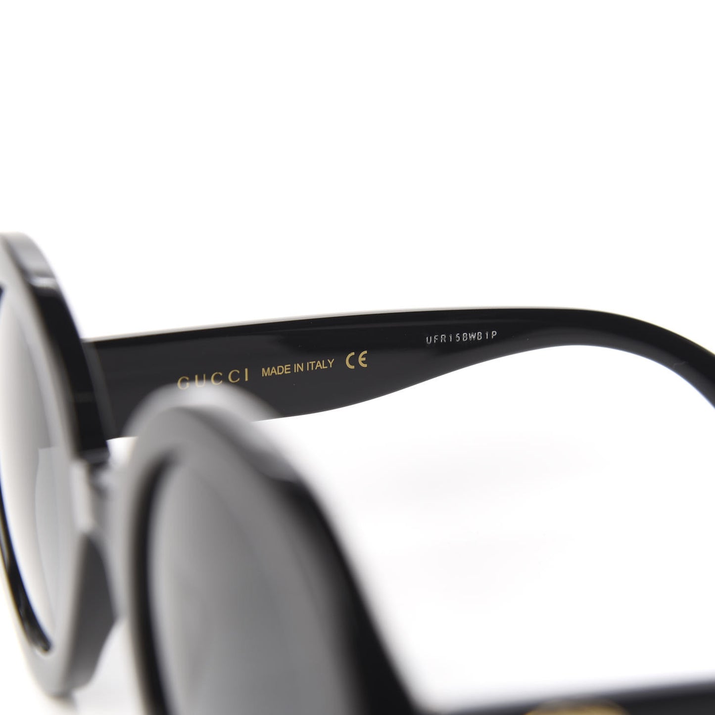 Acetate Round GG Sunglasses GG0319S Black