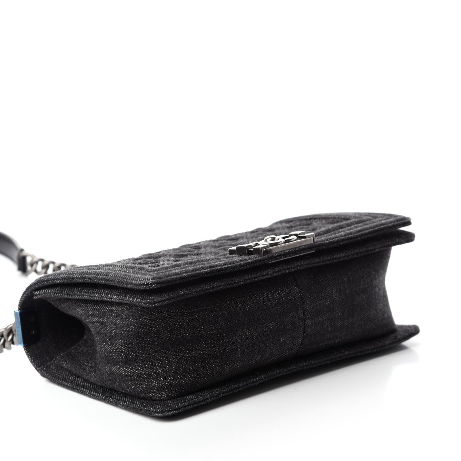 Chanel Denim Quilted Medium Boy Flap Black 4 of 11