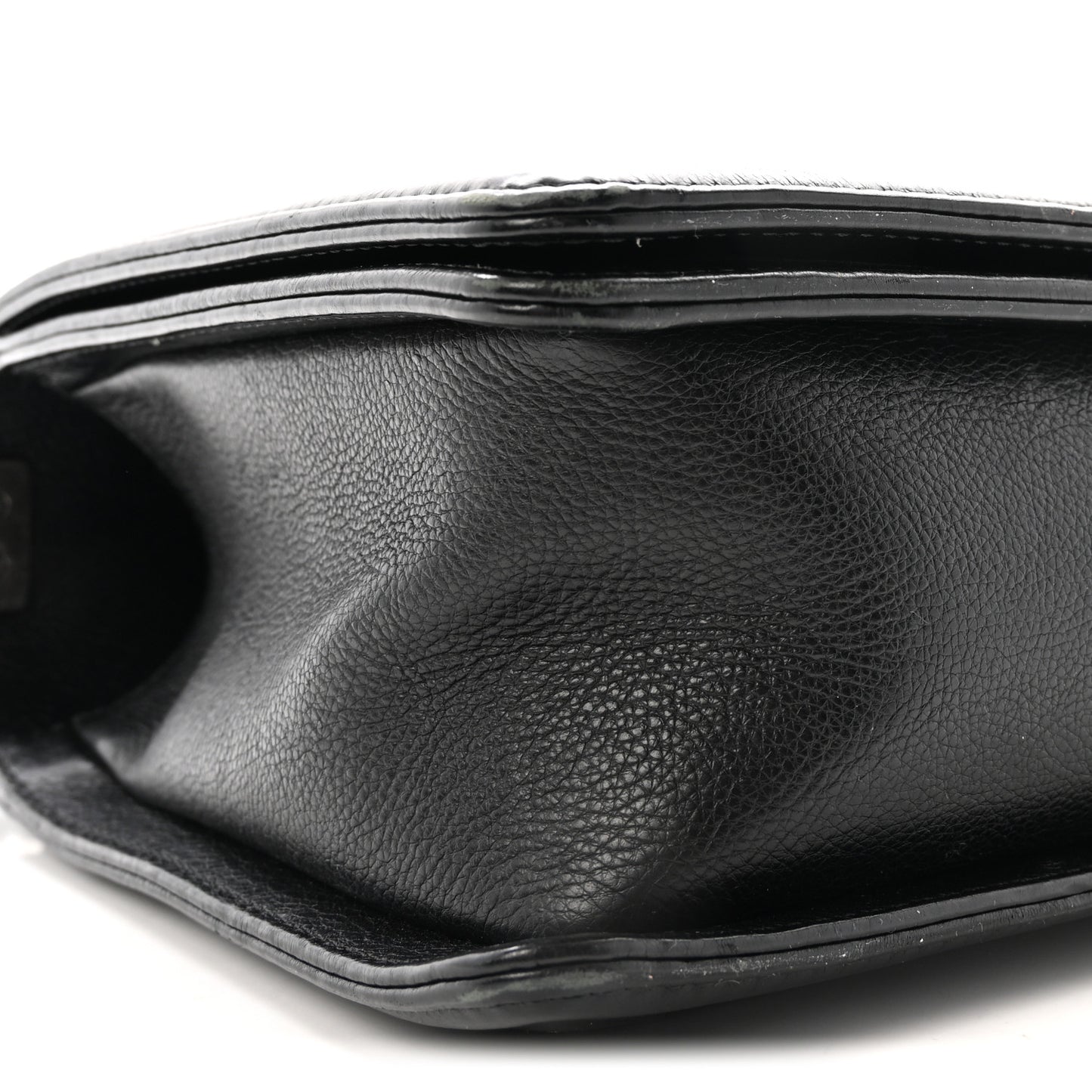 Calfskin Quilted Double Stitch New Medium Boy Flap Black