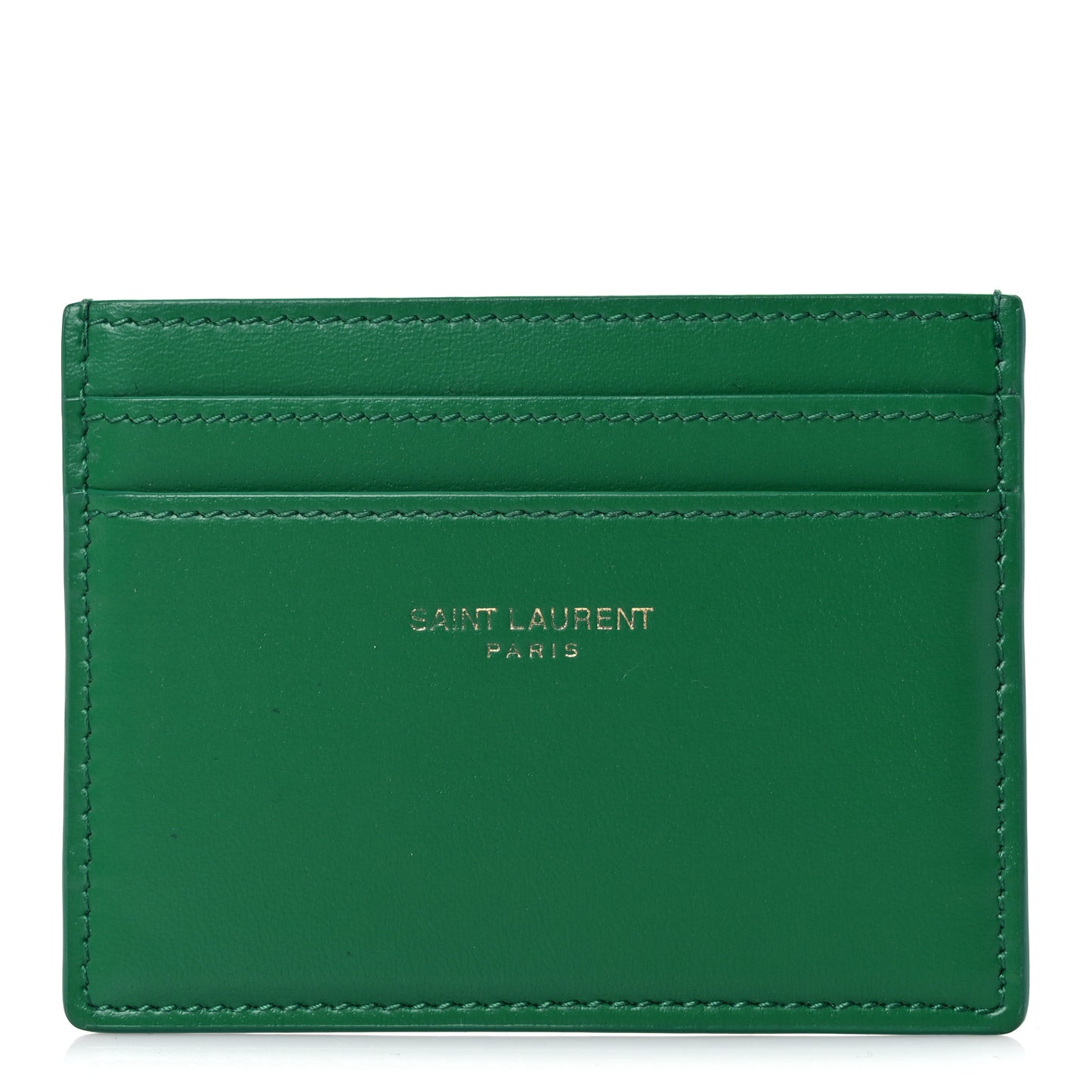 Calfskin Credit Card Case Green