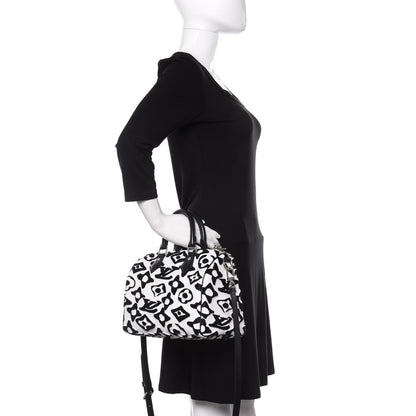 Louis Vuitton X UF Tufted Monogram Speedy Bandouliere 25 White Black 3 of 11