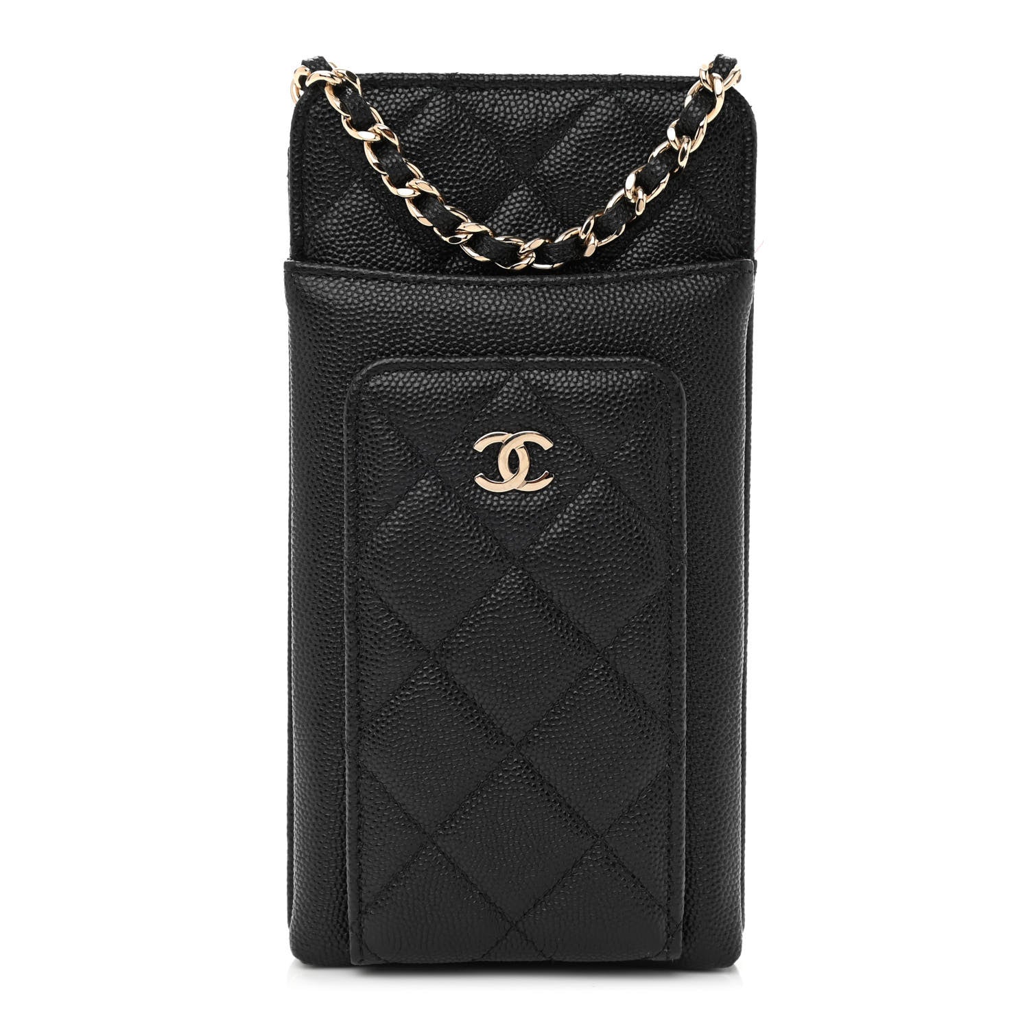 Chanel Caviar Quilted Zip Phone Case Black 1 of 13