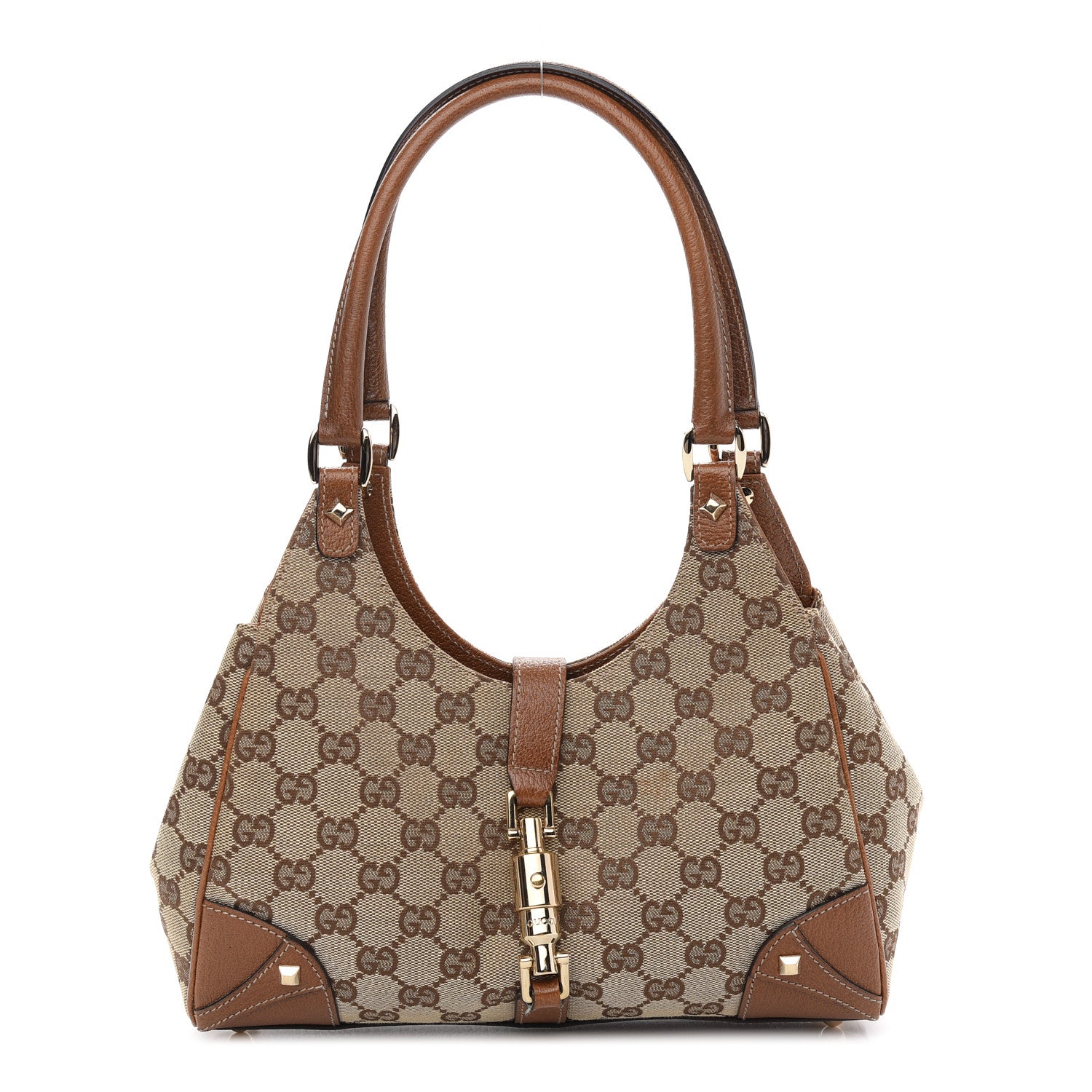 Gucci Monogram Calfskin Bardot Shoulder Bag 1 of 9
