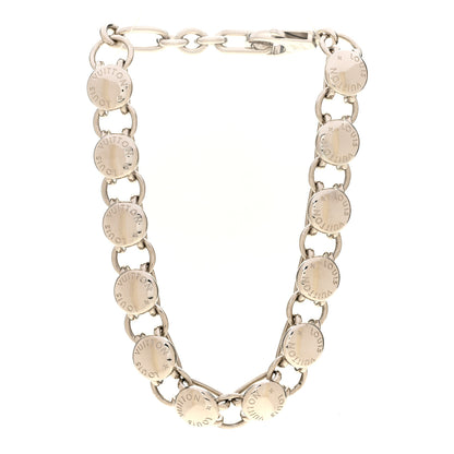 Louis Vuitton Metal LV Studs Necklace Silver 1 of 6