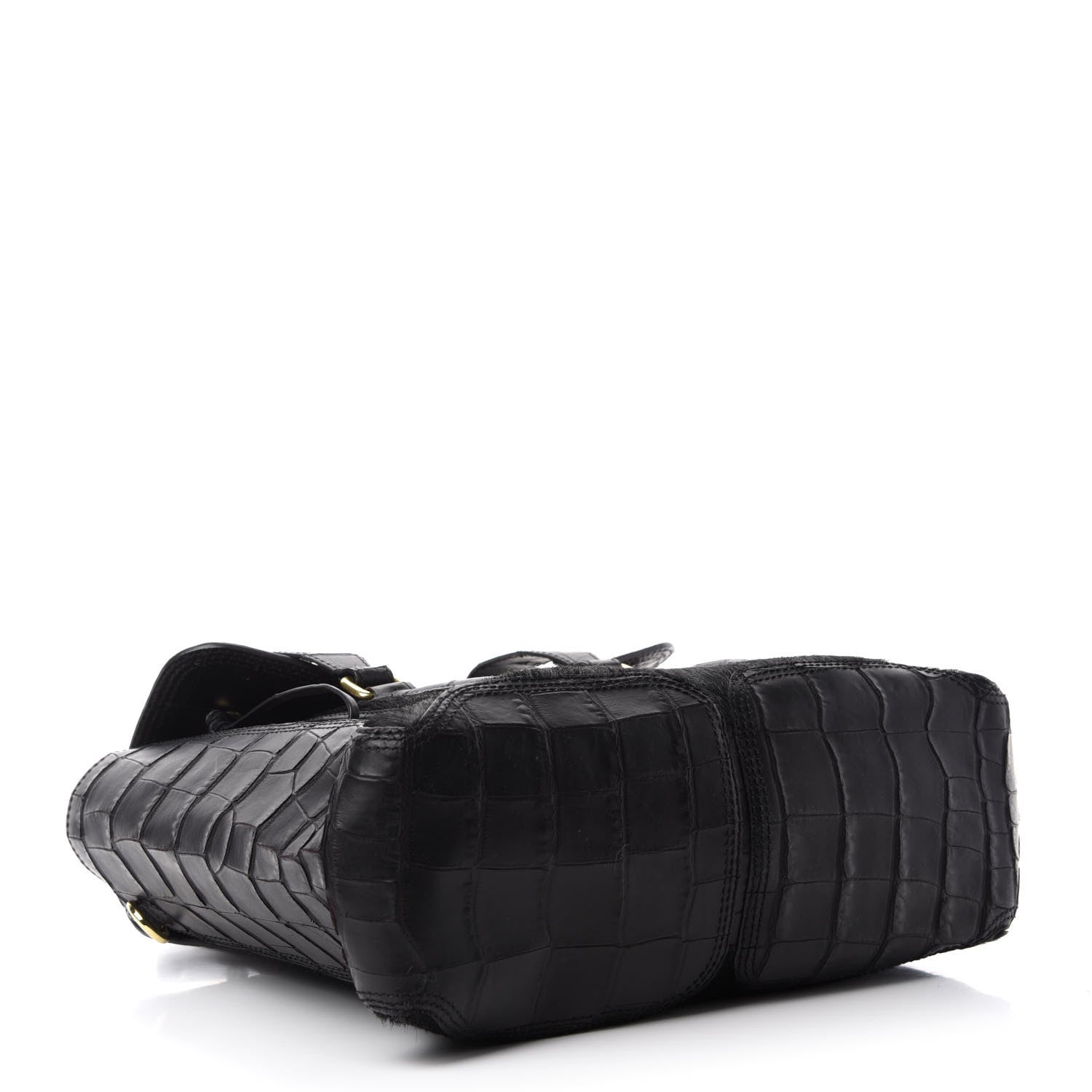 3.1 Phillip Lim 3.1 Calf Hair Calfskin Crocodile Embossed Medium Pashli Satchel Antique Red Black 4 of 12