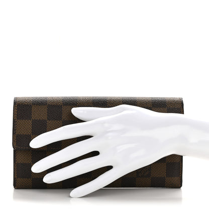 Louis Vuitton Damier Ebene Sarah Wallet 2 of 12