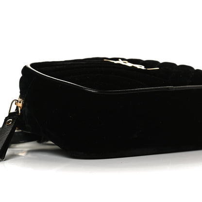 Saint Laurent Velour Matelasse Monogram Lou Belt Bag Black 9 of 15