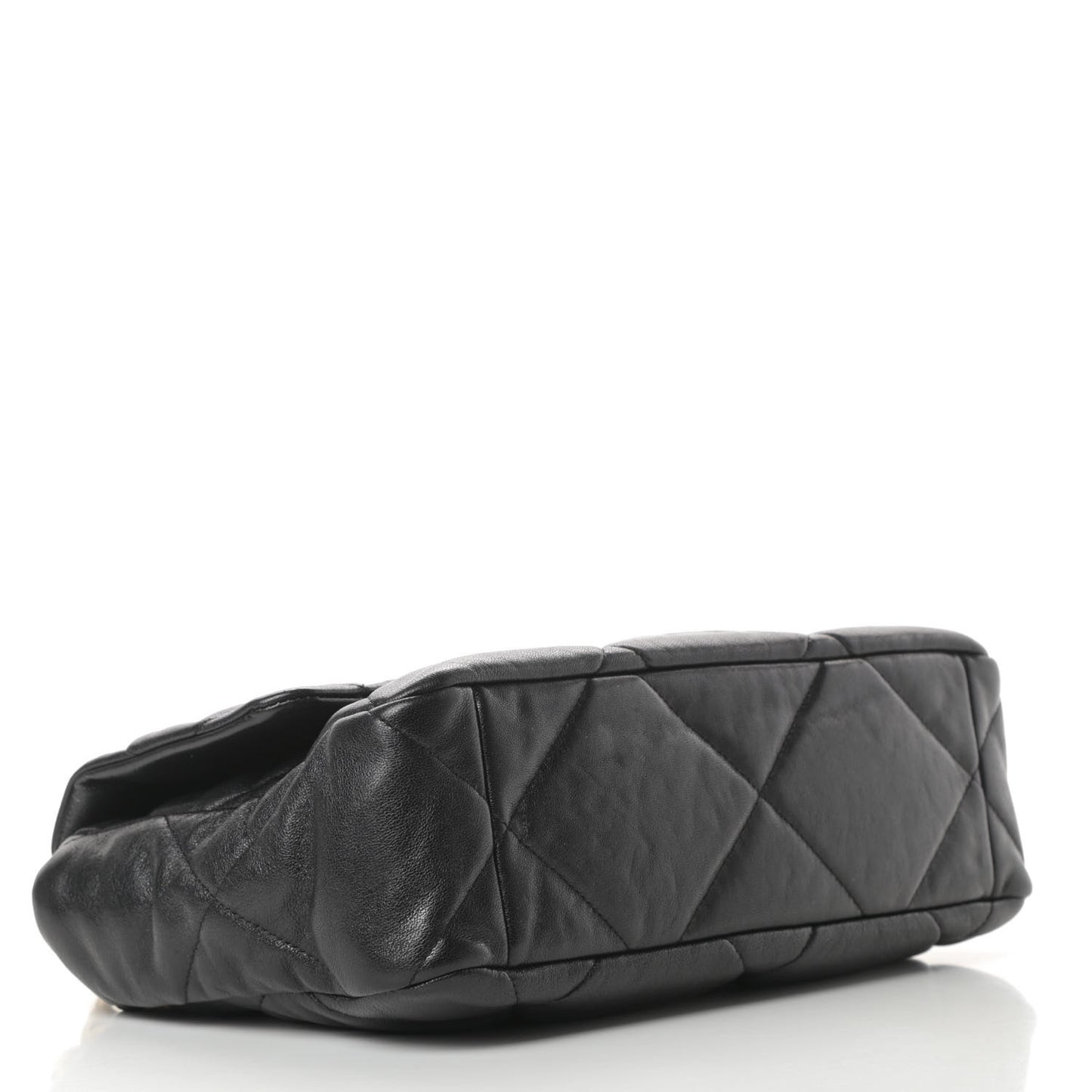 Goatskin Quilted Large Chanel 19 Flap Black