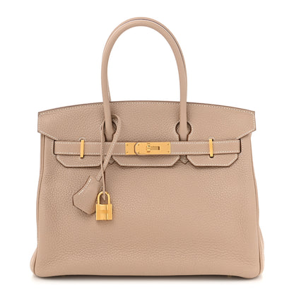 Hermes Taurillon Clemence Birkin 30 Argile 1 of 12