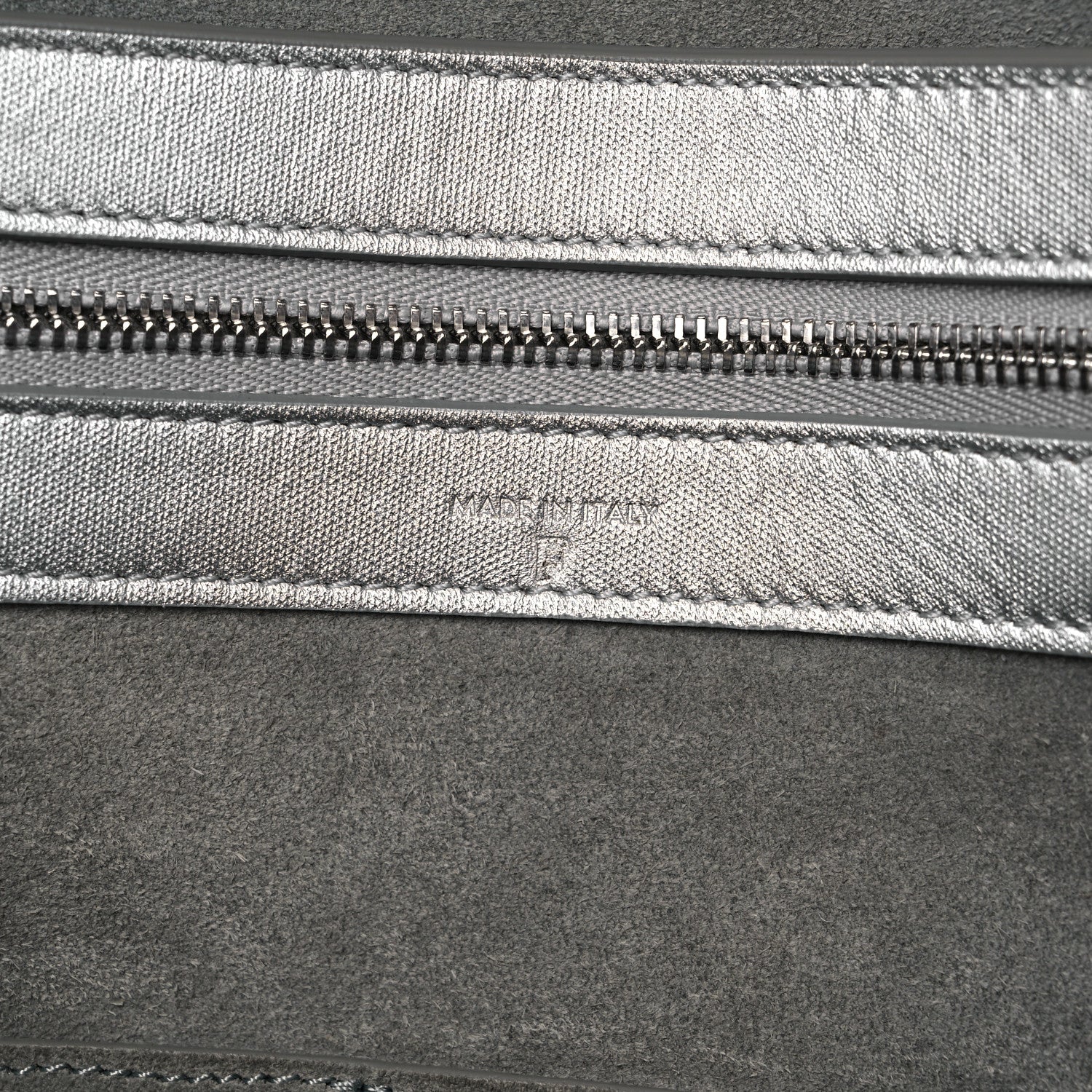 Celine Metallic Grained Calfskin Horizontal Cabas Phantom Silver 6 of 10