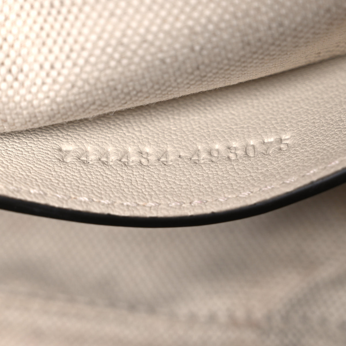 Sakai Be Green Calfskin Diagonal Stitched Blondie Top Handle Bag Mystic White