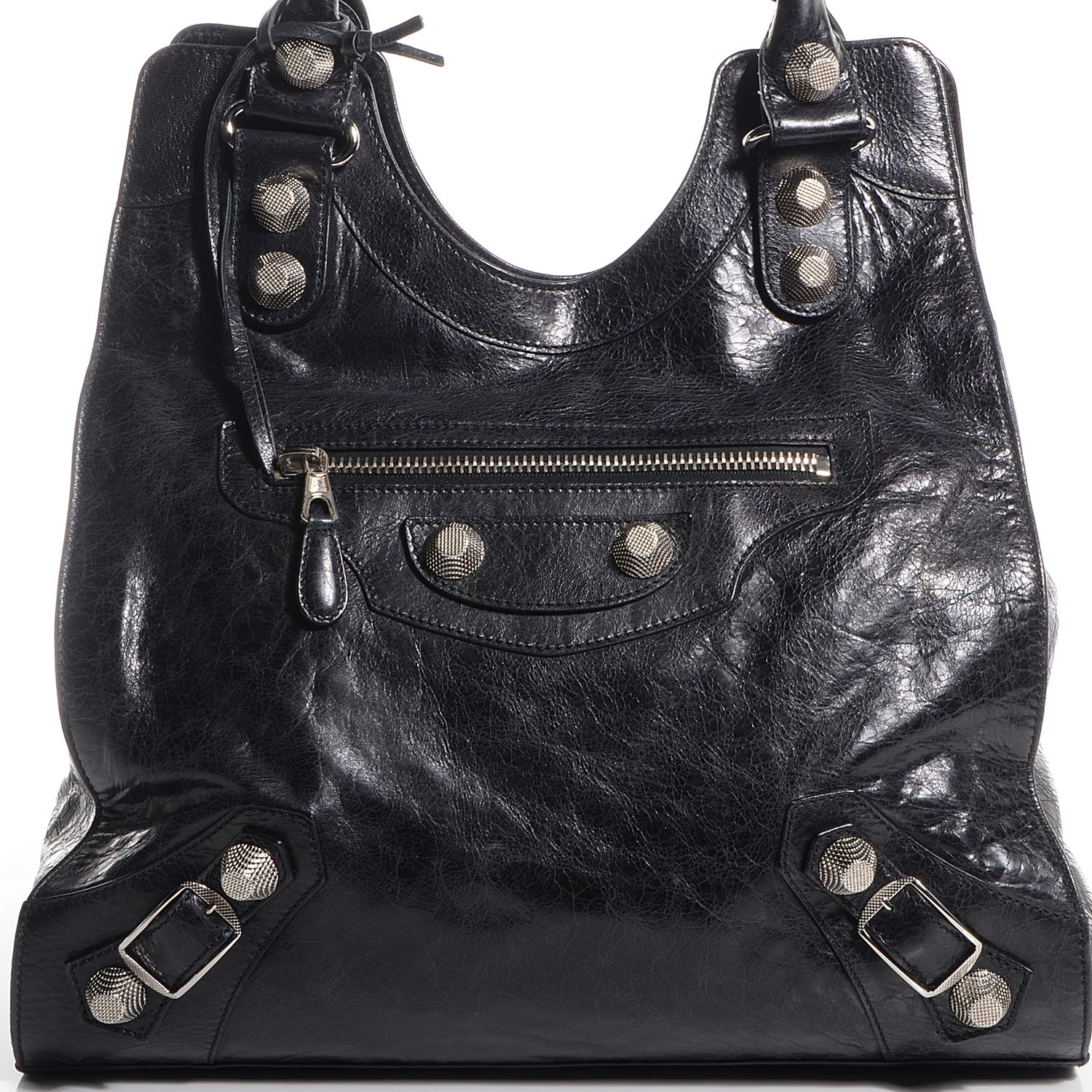 Balenciaga Agneau Giant 21 Silver Hardware Folder Black 7 of 11