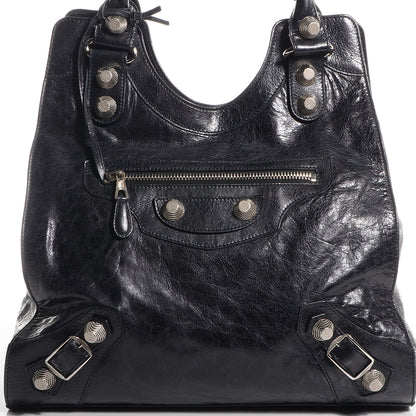 Balenciaga Agneau Giant 21 Silver Hardware Folder Black 7 of 11