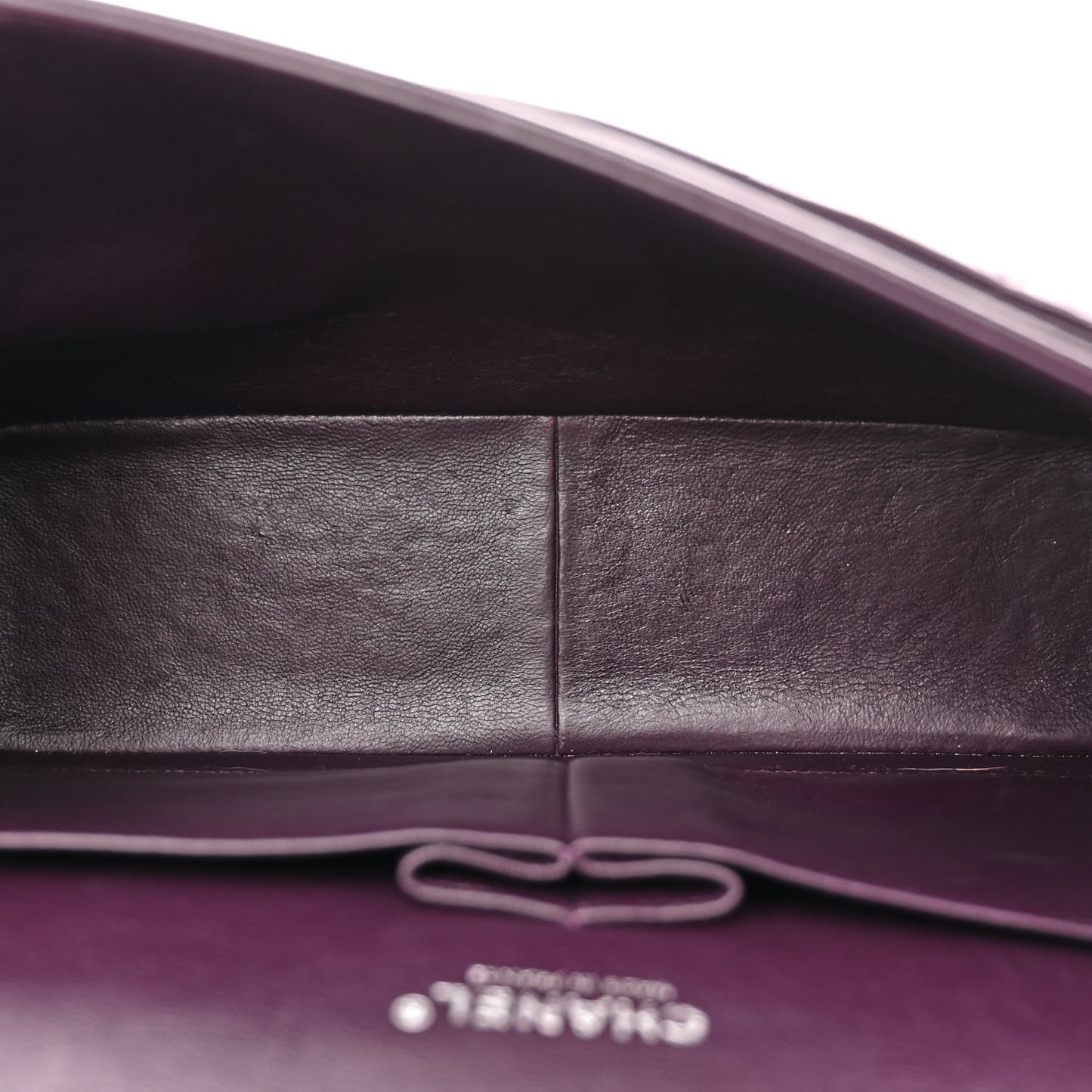 Lambskin Quilted Jumbo Double Flap Purple