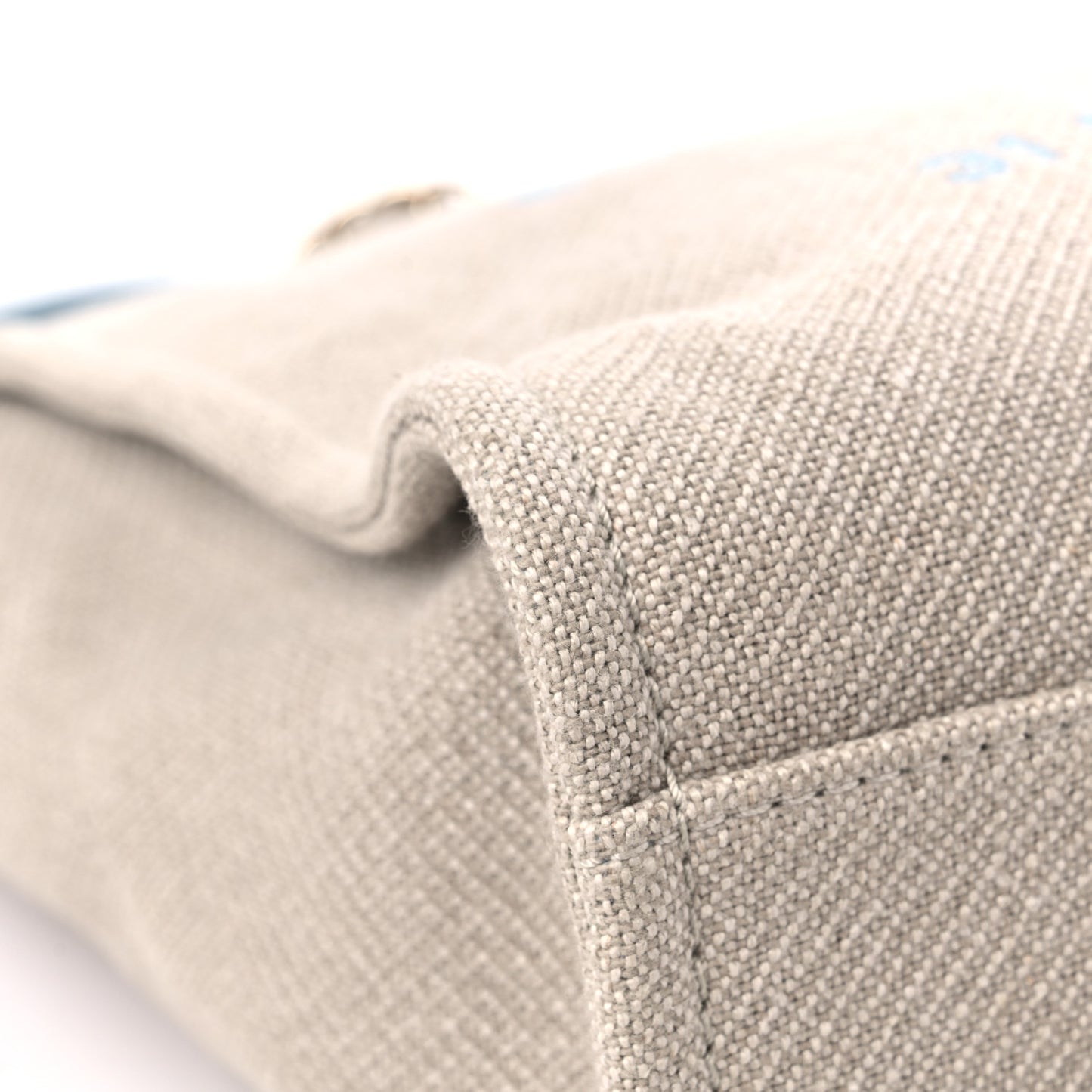 Mixed Fibers Small Deauville Tote Blue Beige