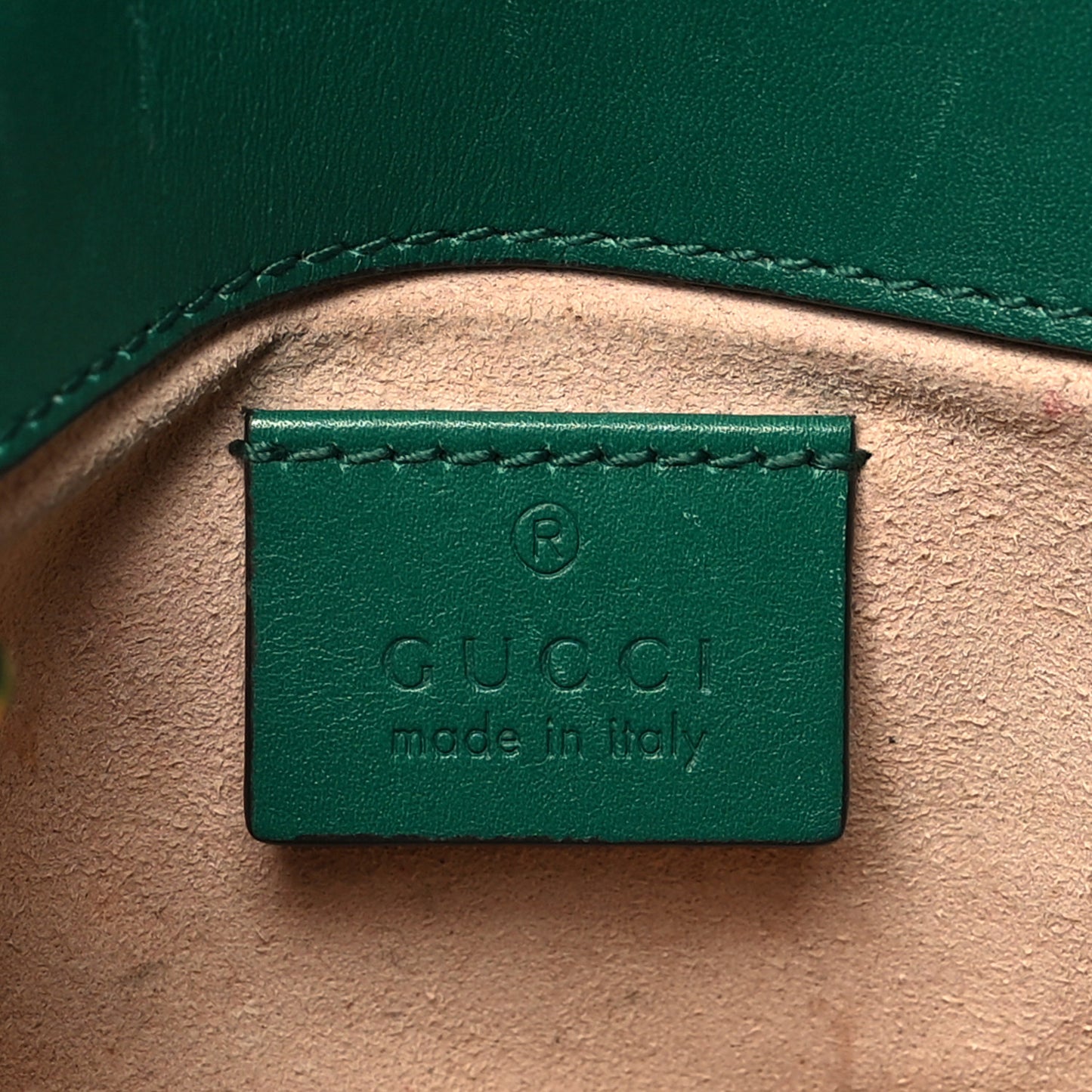 Calfskin Matelasse Super Mini GG Marmont Shoulder Bag Emerald Green
