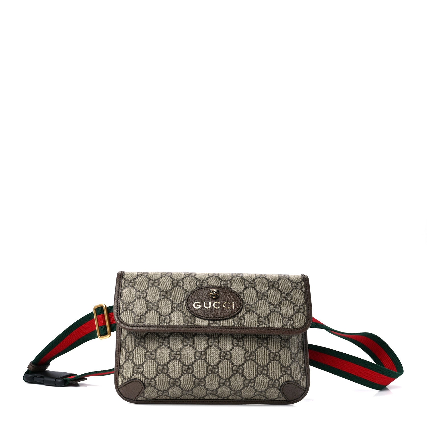 Gucci GG Supreme Monogram Neo Vintage Web Belt Bag Brown 1 of 12