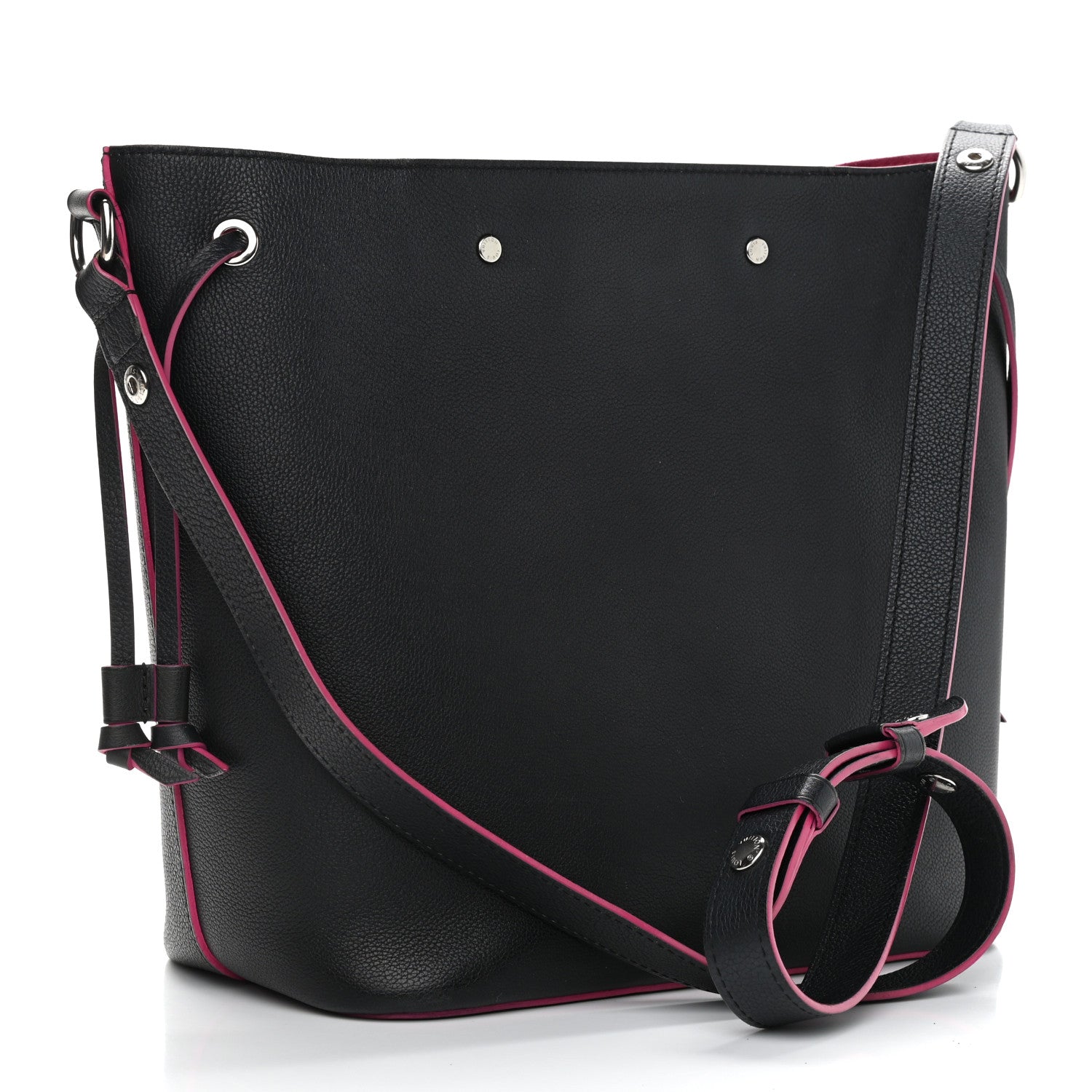 Louis Vuitton Calfskin Lockme Bucket Black 3 of 13