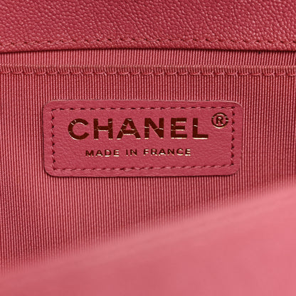 Chanel Caviar Chevron Quilted Medium Boy Flap Pink 6 of 10