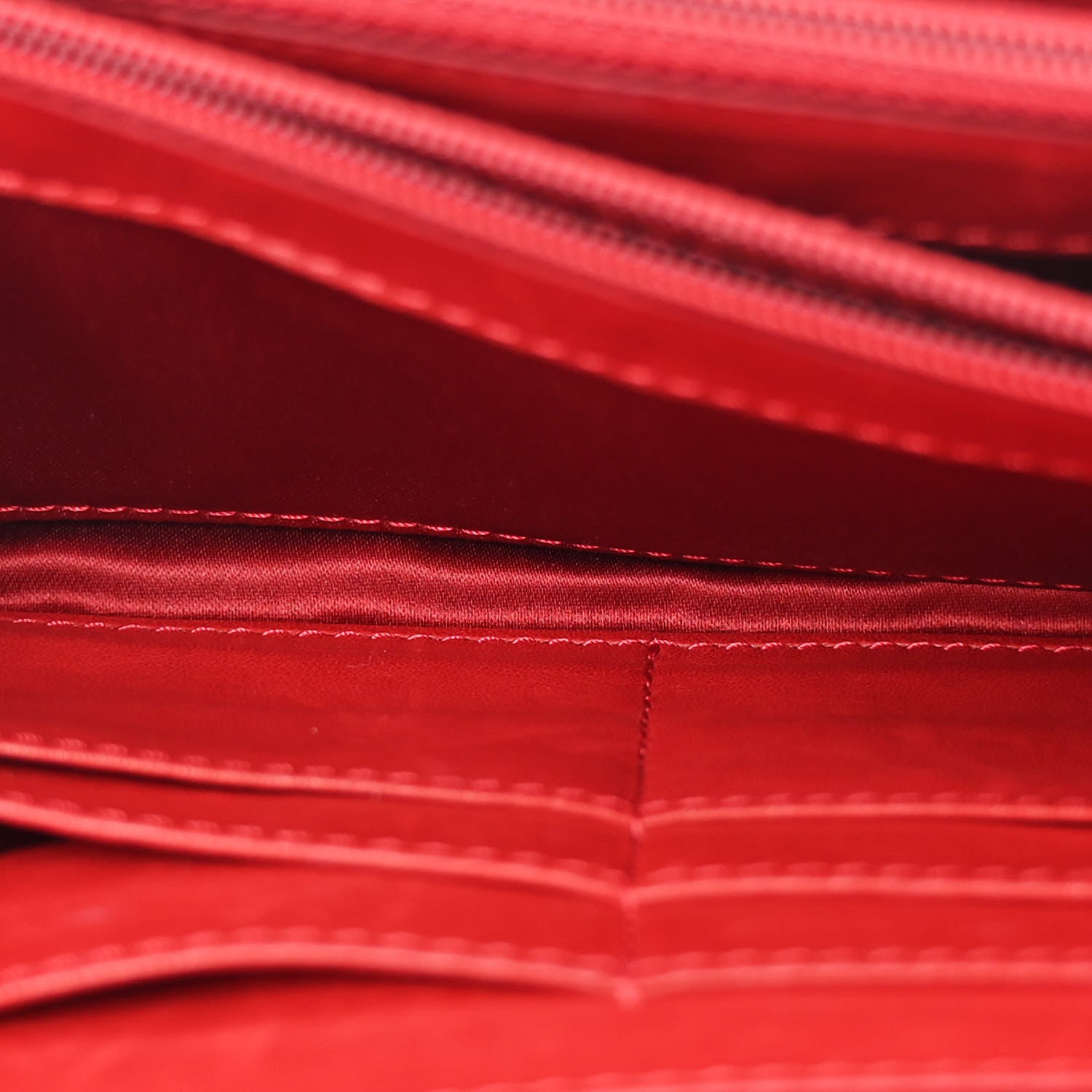Chanel Patent Calfskin Quilted Brilliant East West Flap Clutch Red 7 of 12