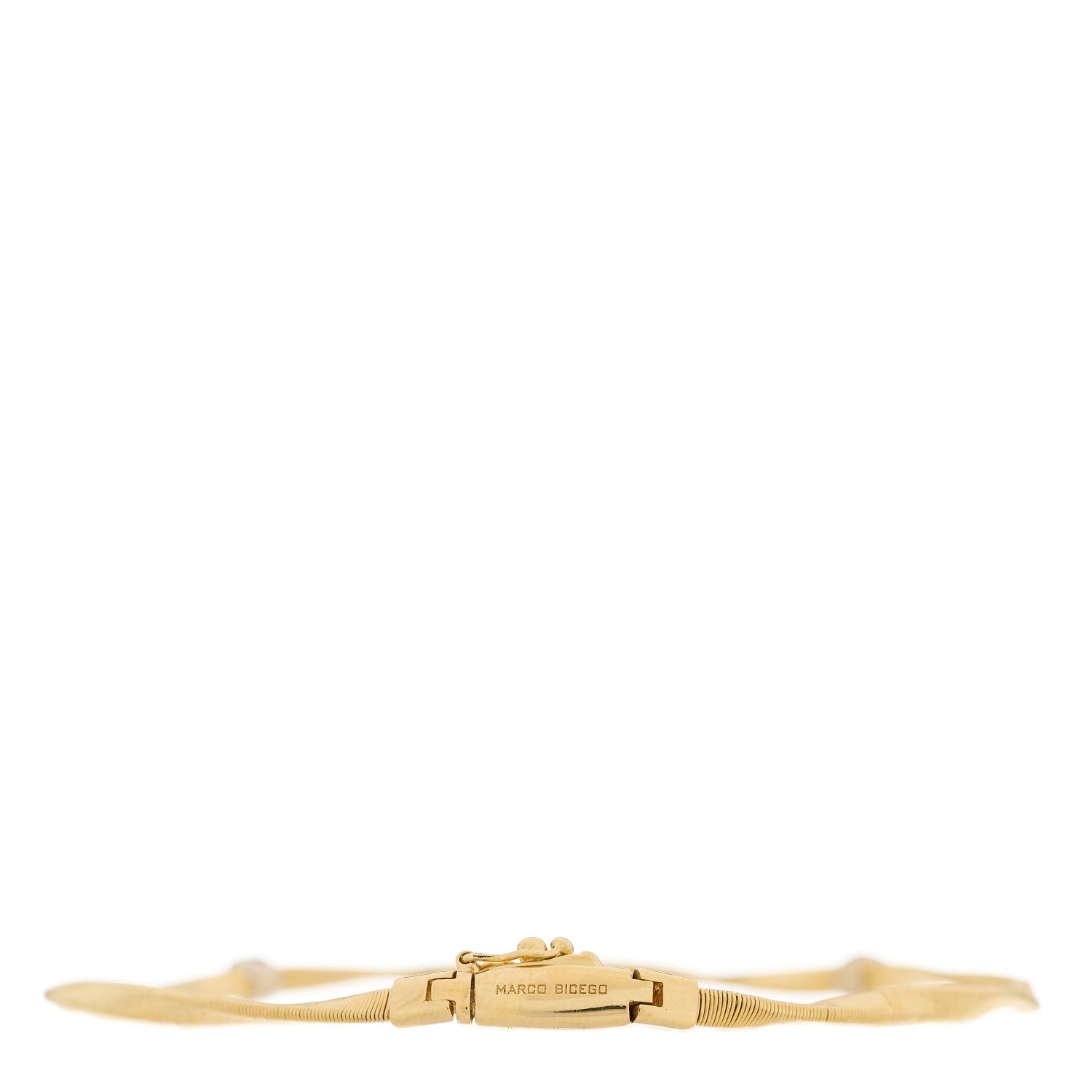 Marco Bicego 18K Yellow Gold Diamond Marrakech Twisted Coil Bracelet 4 of 5