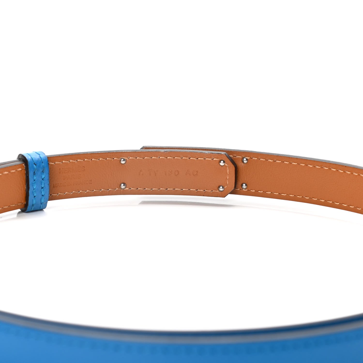 Hermes Epsom Kelly Belt Bleu Zanzibar 3 of 4