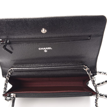 Chanel Caviar Quilted Wallet On Chain WOC Black 5 of 8