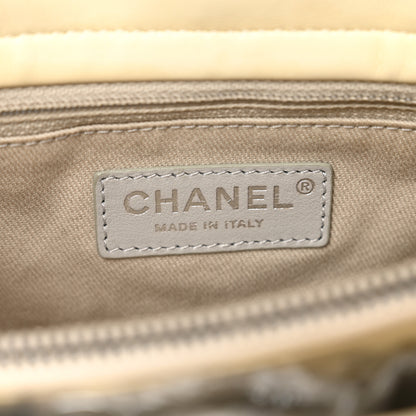 Chanel Calfskin Tweed Quilted Small Tote White Multicolor 8 of 14