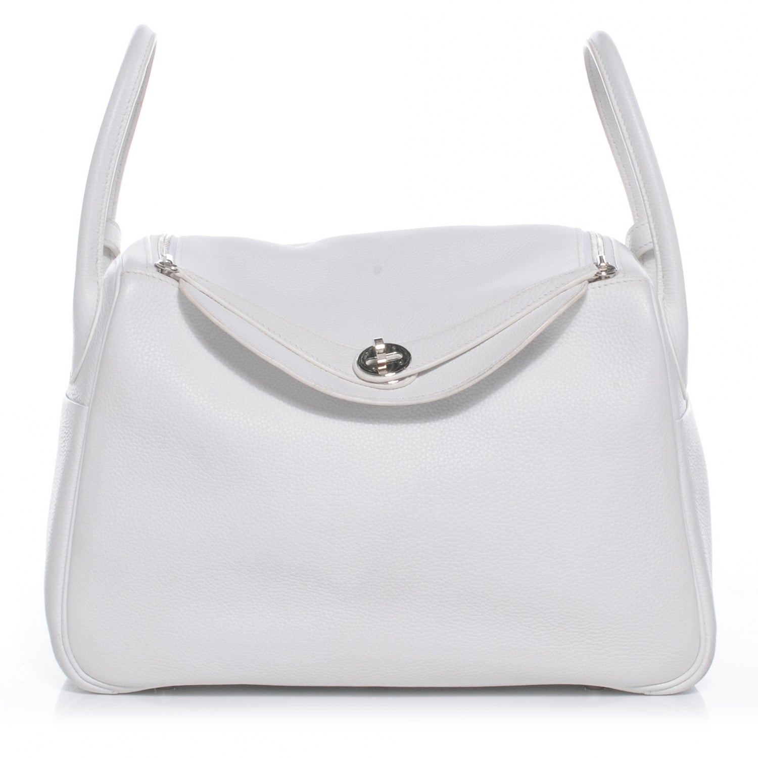 Hermes Taurillon Clemence Lindy 30 White 1 of 8