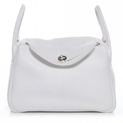 Hermes Taurillon Clemence Lindy 30 White 1 of 8