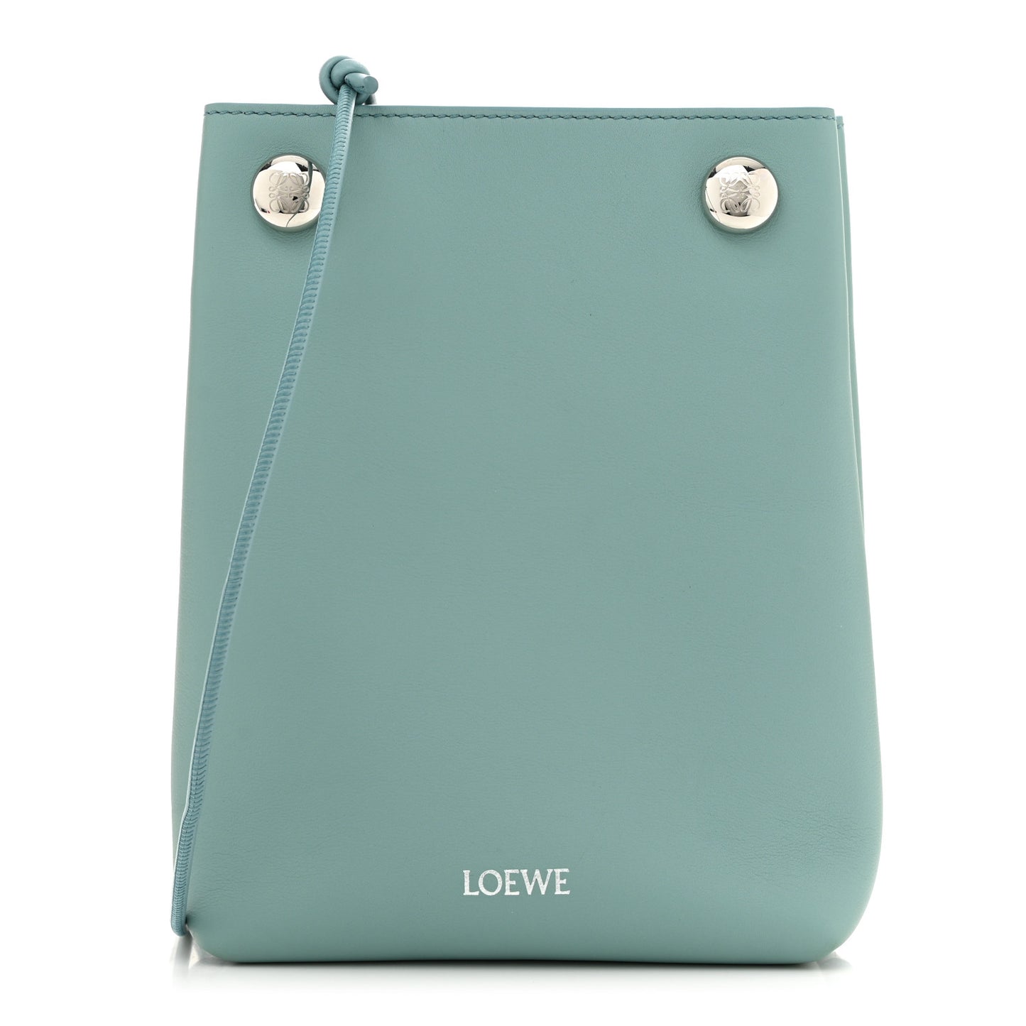 Smooth Calfskin Pebble Pouch Water