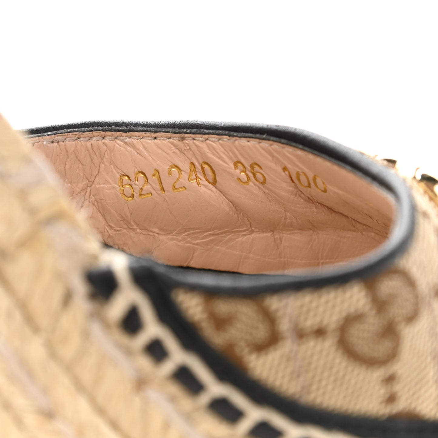 Monogram Matelasse GG Marmont Ankle Wrap Platform 35/120mm Espadrille Wedges 36 Beige Ebony Black Sand Storm