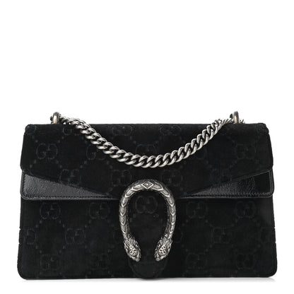Gucci Velvet GG Monogram Small Dionysus Shoulder Bag Black 1 of 10